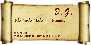 Dömötör Gemma névjegykártya